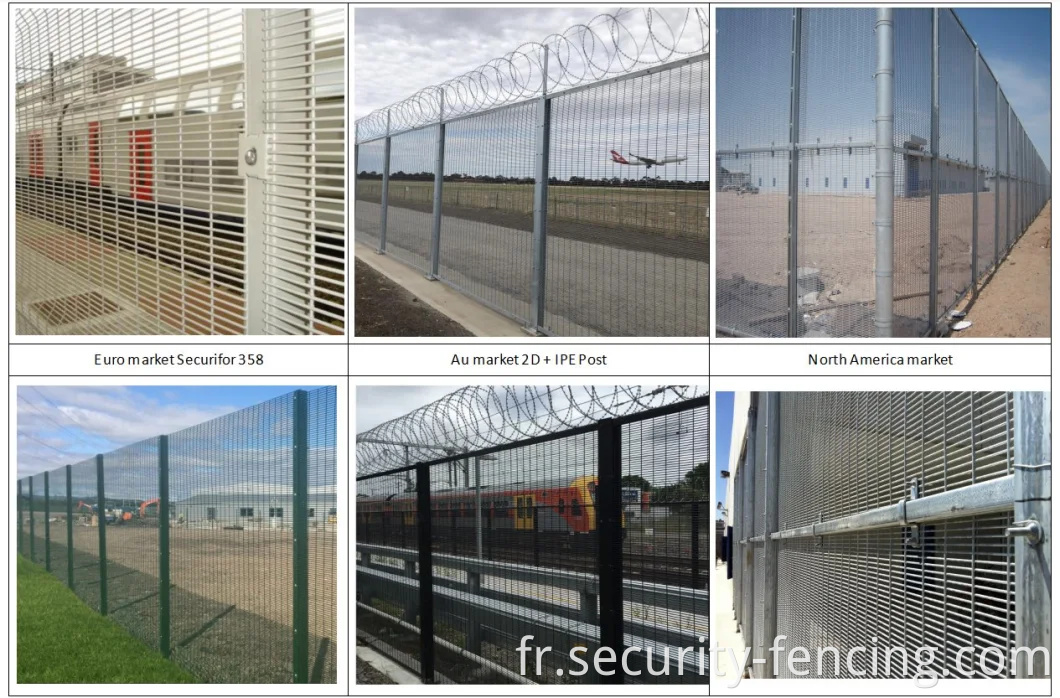 BS1722-14 Haute sécurité 358 Weswire Mesh Anti Climb Fence for Industrial Factory Telecom Energy Power